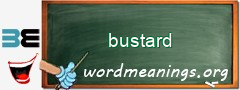 WordMeaning blackboard for bustard